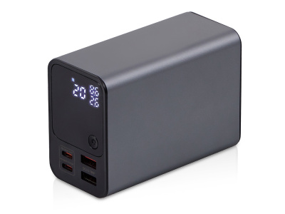 Внешний аккумулятор для ноутбуков «EpIQ», 100 Вт, 30000 mAh, темно-серый